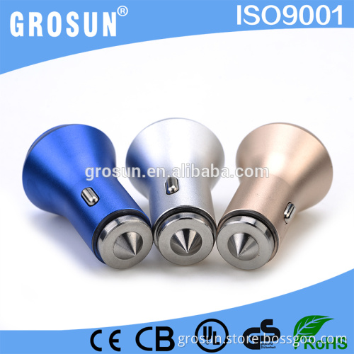 Dodge Charger Colorful 5V 2.1A Dual Port Mini Car Charger USB Approval RoHS with High Quality